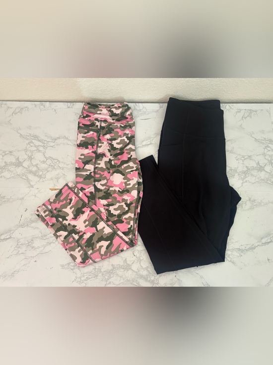 tek gear Pants - Tek Gear Shapewear BCG Women's L Leggings Lot Of 2 Black Pink Camo Pull On